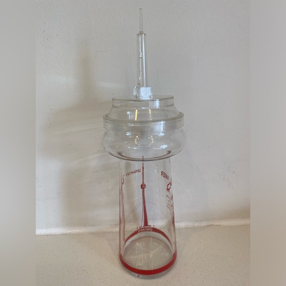 Vintage CN Tower Souvenir Cocktail Glass with Lid - Clown, Recipe, Toronto - Picture 2 of 4